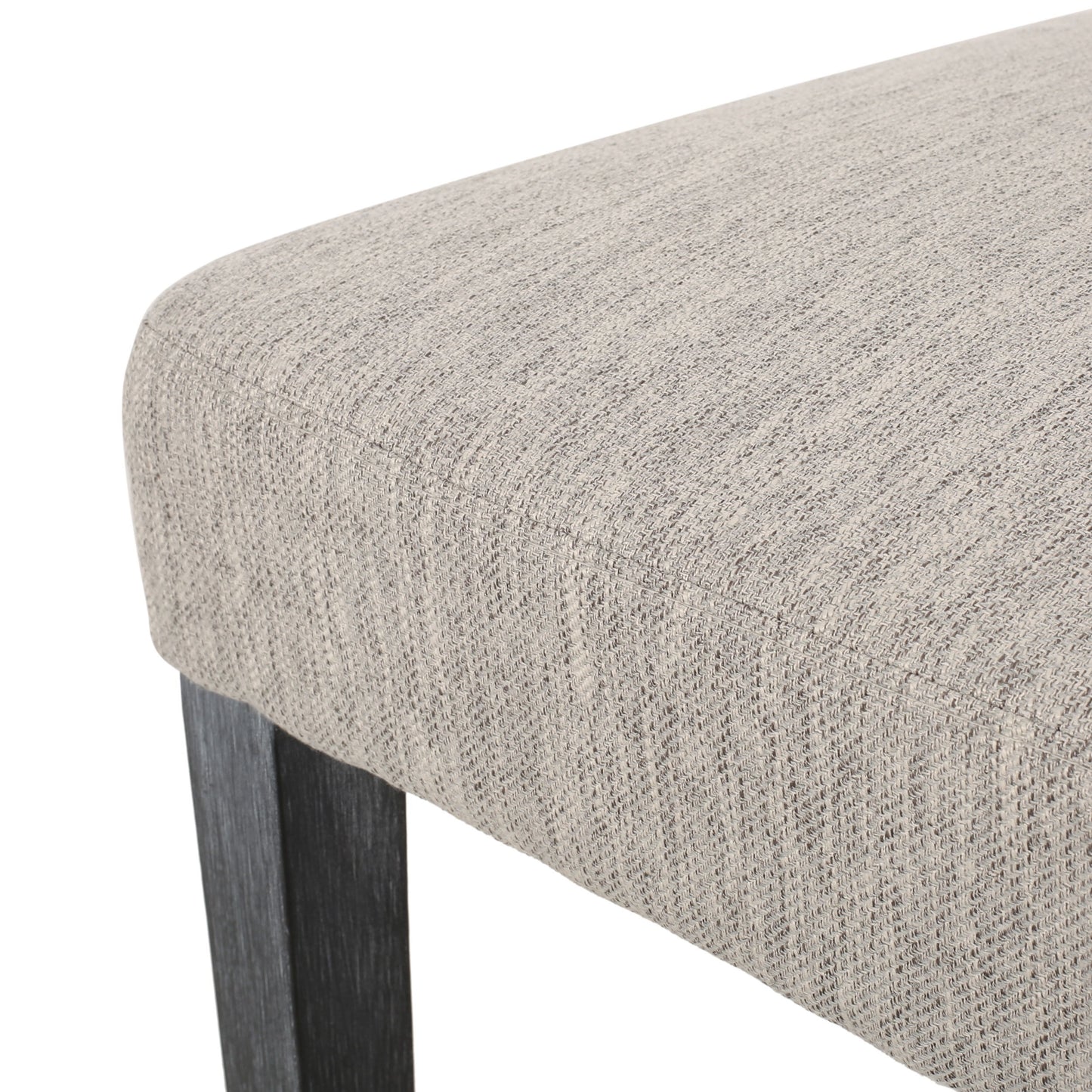 Contemporary Dining Chair With Upholstered Seating - Light Gray