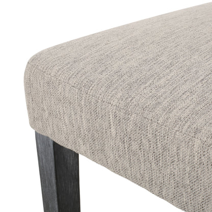 Contemporary Dining Chair With Upholstered Seating - Light Gray