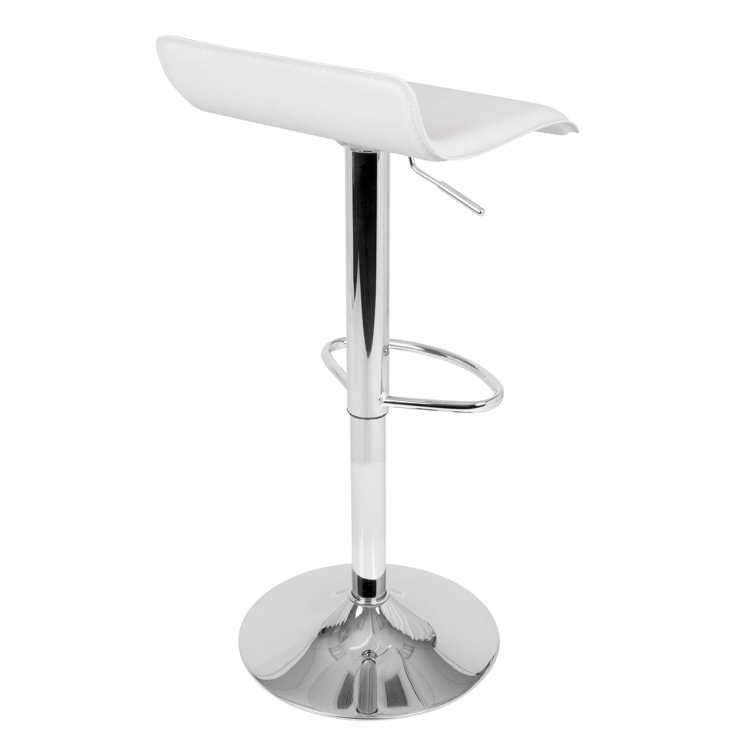 Ale - Contemporary Adjustable Barstool (Set of 2) - White