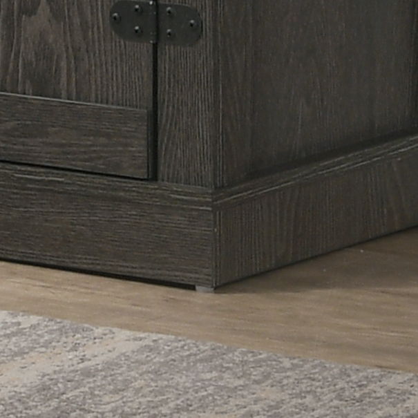 Salma - Wide TV Stand With 2 Open Shelves And 2 Cabinets - Dark Gray