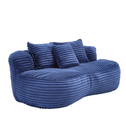 Bean Bag Sofa Lazy Sofa Durable Comfort Lounger High Back Chair For Adults And Kids, Indoor & Outdoor - Navy