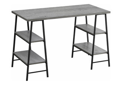 Computer Desk For Home Office, Laptop, Storage Shelves, Contemporary And Modern - Gray