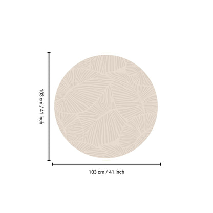 Curve - Round Rug - Beige
