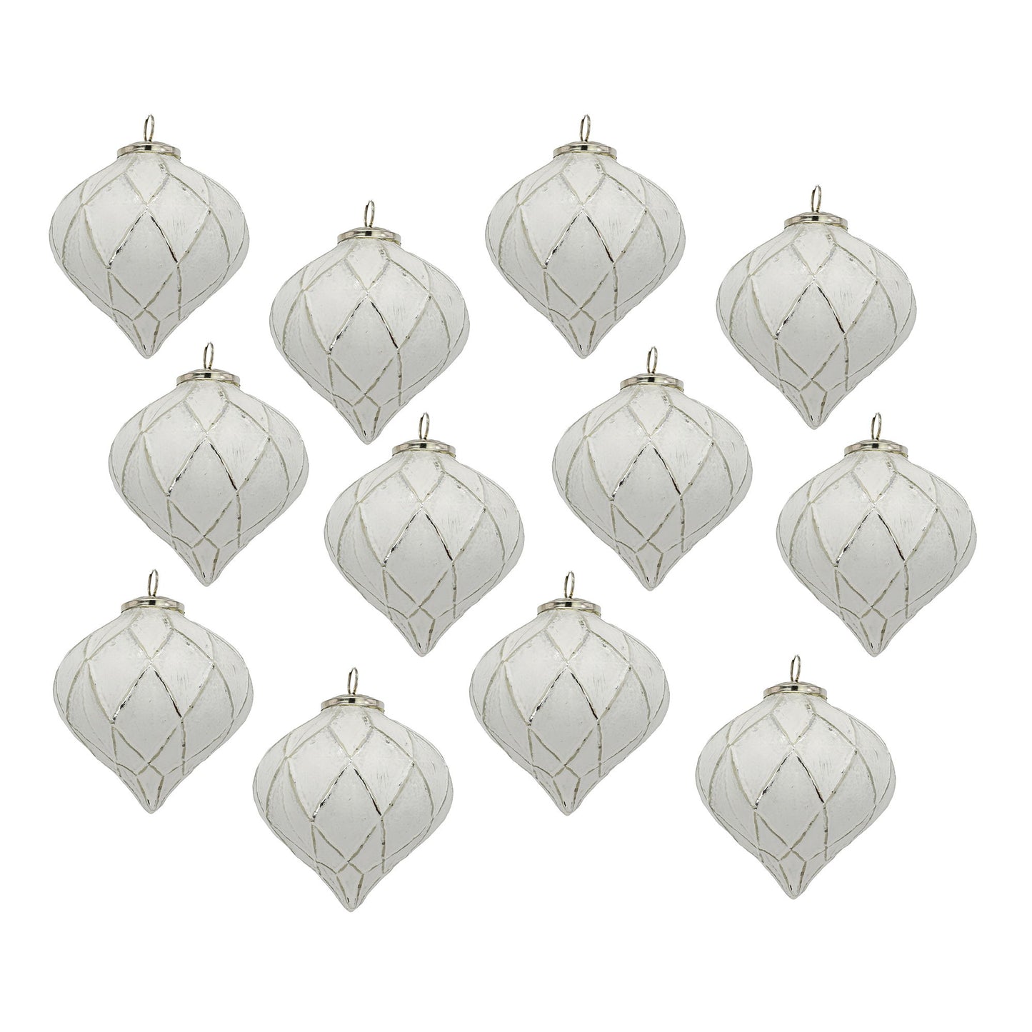 Christmas Ball Ornaments, Decorative Hanging Ball Christmas Tree Ornaments For Holiday Decorations (Set of 12) - White