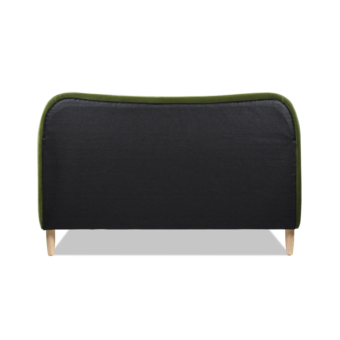 Roman - Queen Curved Headboard Upholstered Platform Bed - Olive Green