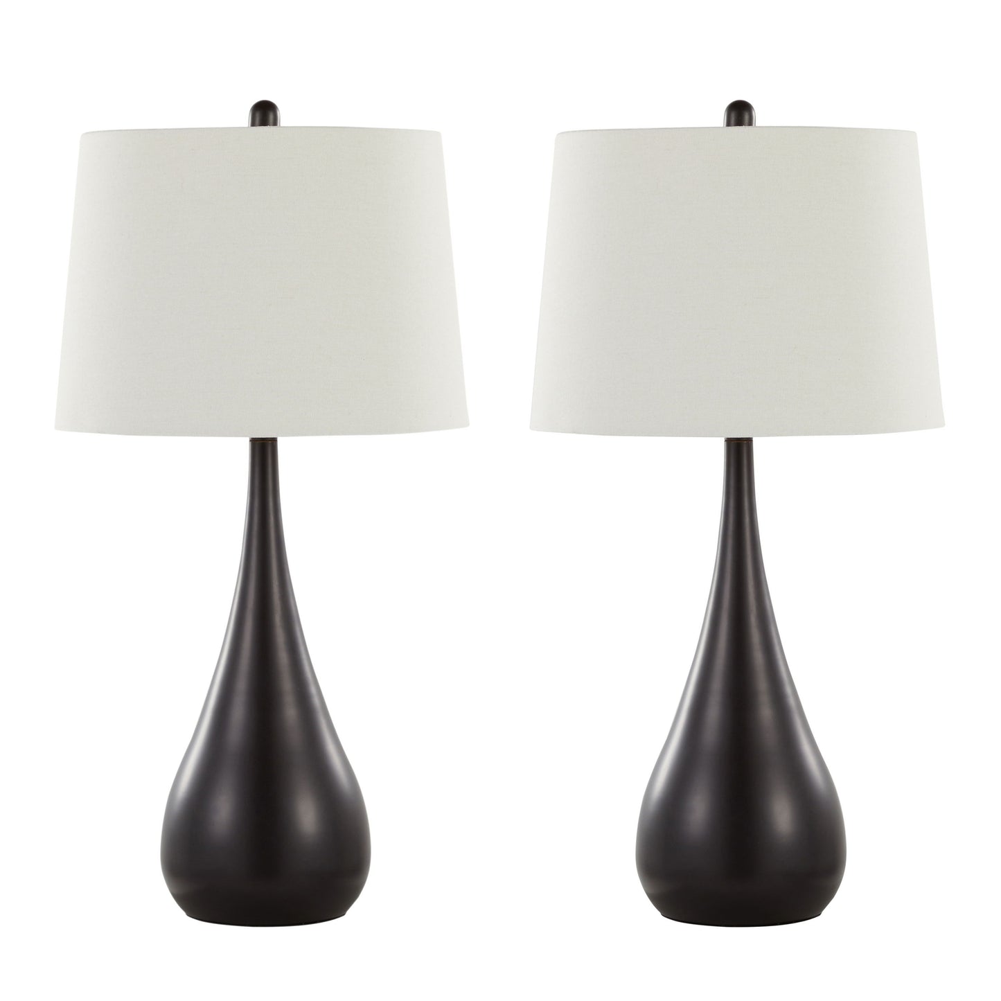 Pebble - Contemporary Table Lamp (Set of 2) - Oil Rubbed Bronze / White