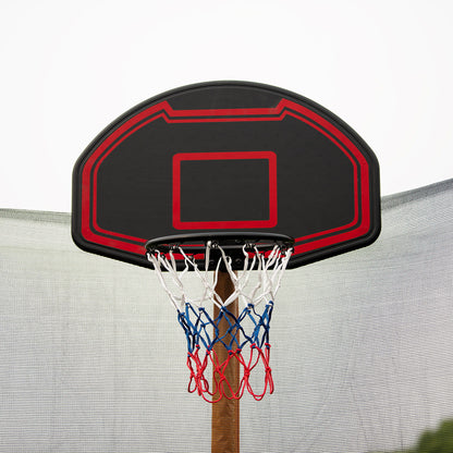16Ft Trampoline With Basketball Hoop Pump And Ladder (Inner Safety Enclosure) With Soccer Goal - Green