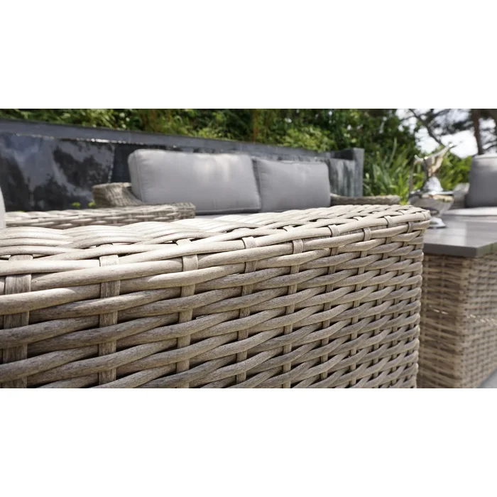 Stylish 4 Person Sofa Seating Group With Cushions Perfect For Outdoor Gatherings - Gray Mix