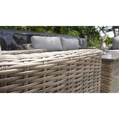 Stylish 4 Person Sofa Seating Group With Cushions Perfect For Outdoor Gatherings - Gray Mix