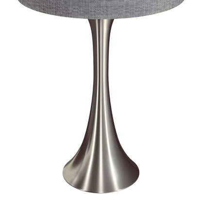Lenuxe - Contemporary Table Lamp (Set of 2) - Nickel / Gray