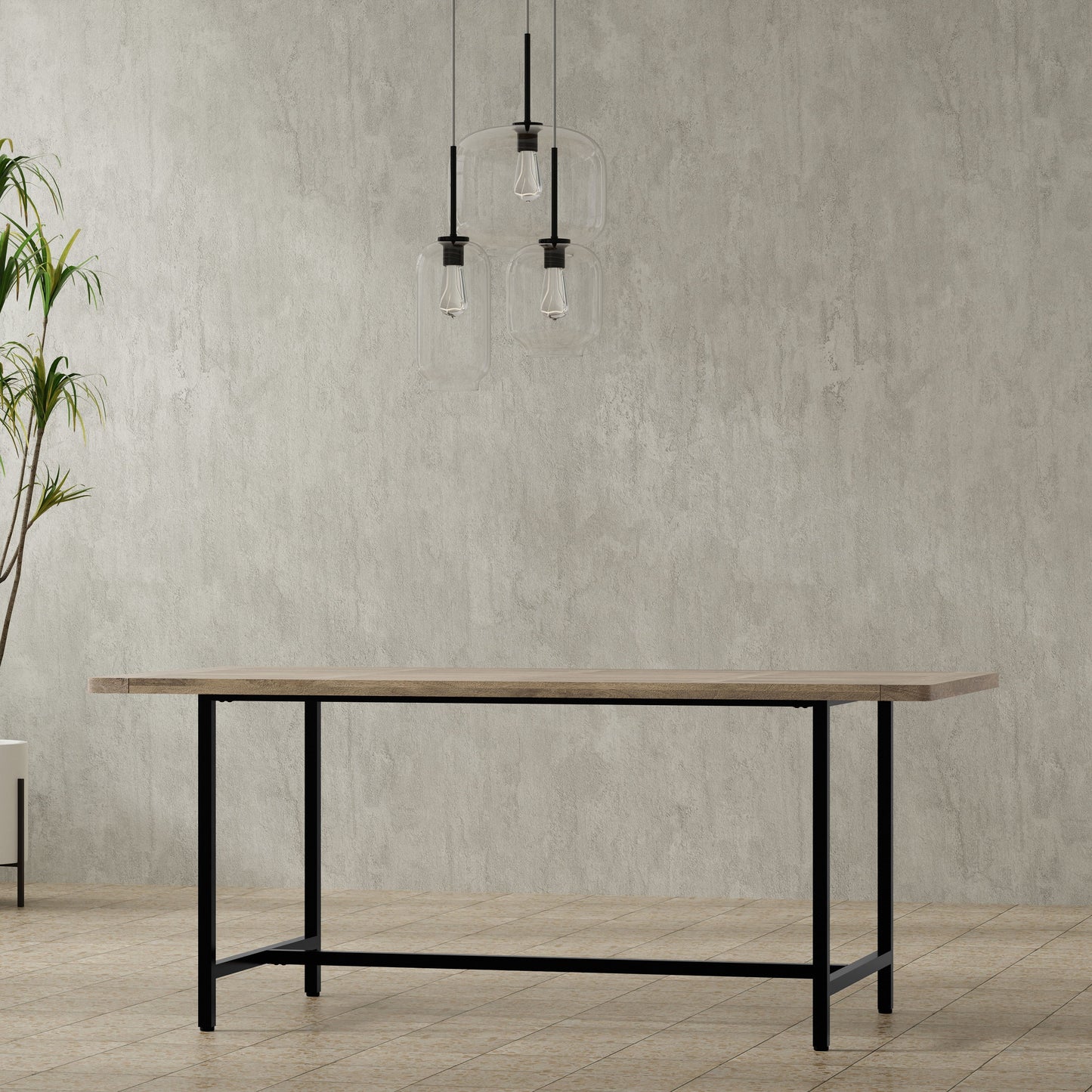 Campbell - Dining Table - Gray