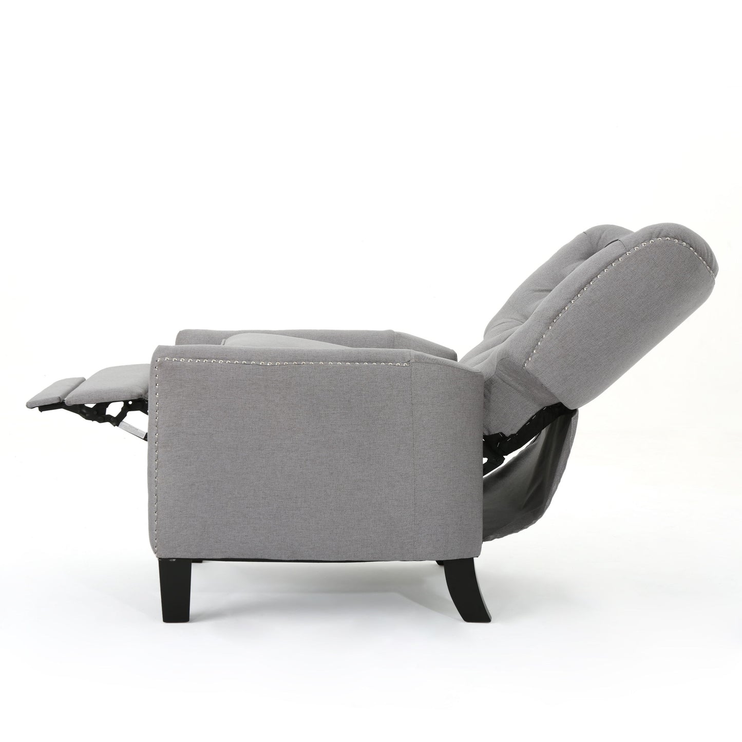 Modern Push Back Recliner - Light Gray