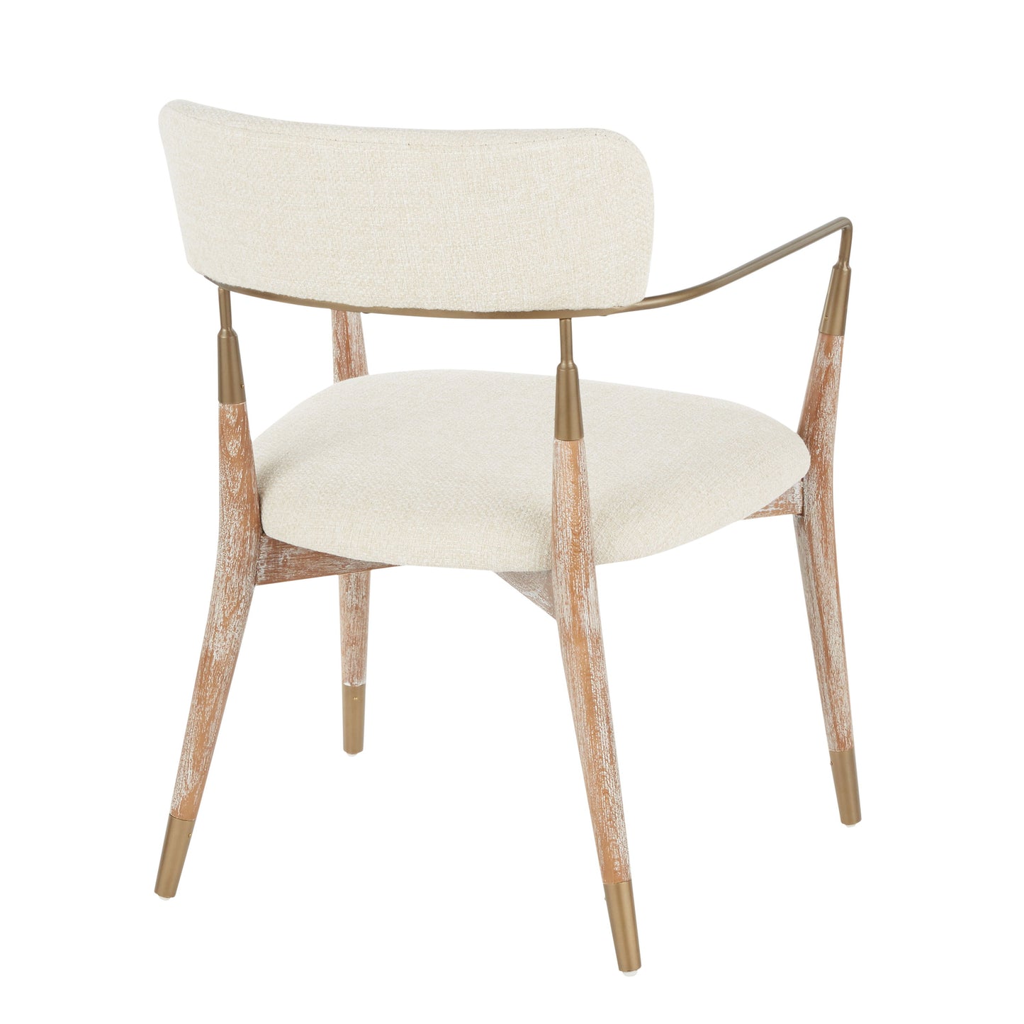 Savannah - Contemporary Chair (Set of 2) - White Washed / Cream / Copper