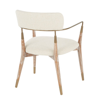 Savannah - Contemporary Chair (Set of 2) - White Washed / Cream / Copper