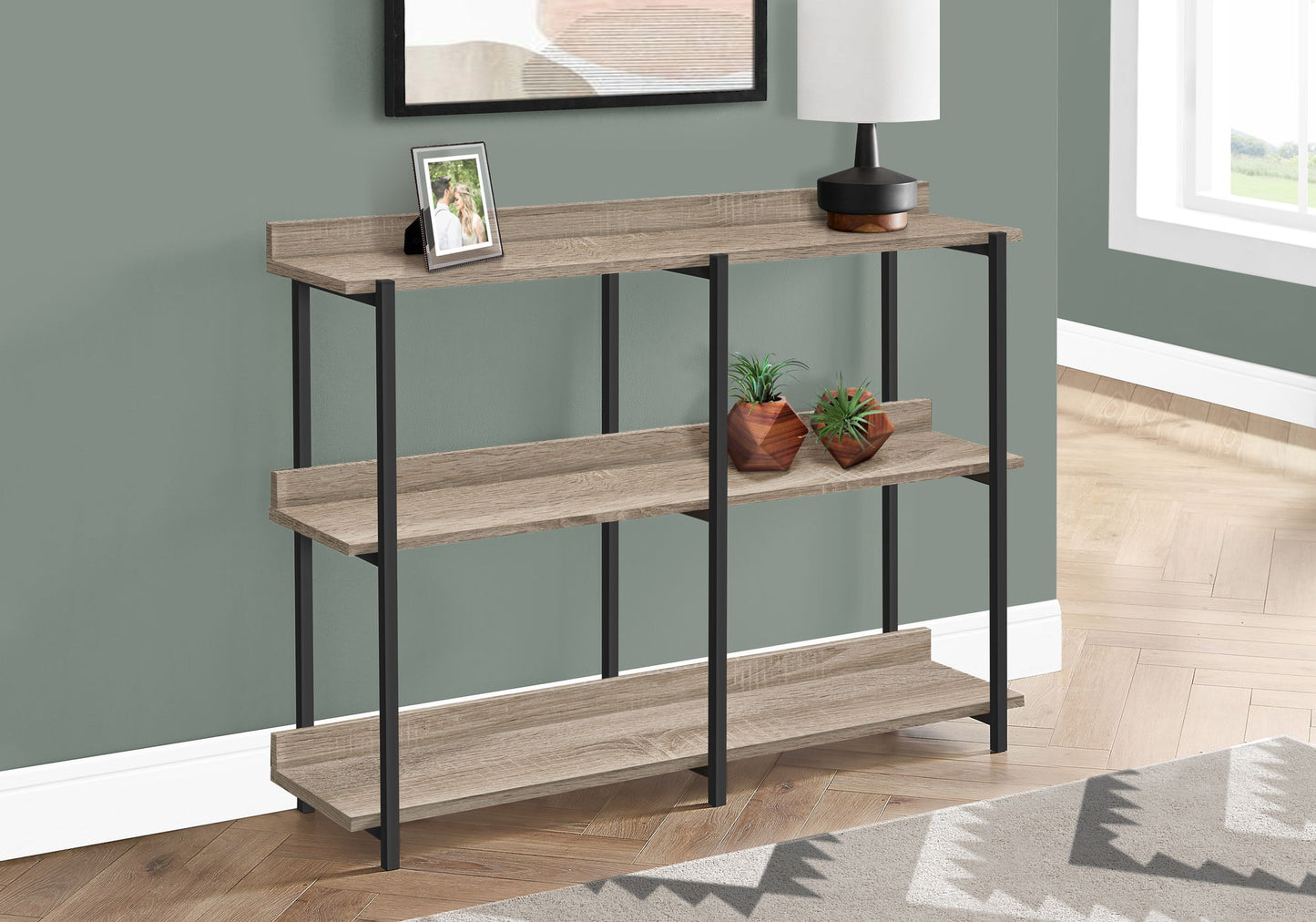 Accent Console Table For Entryway, Convenient Design Modern - Taupe
