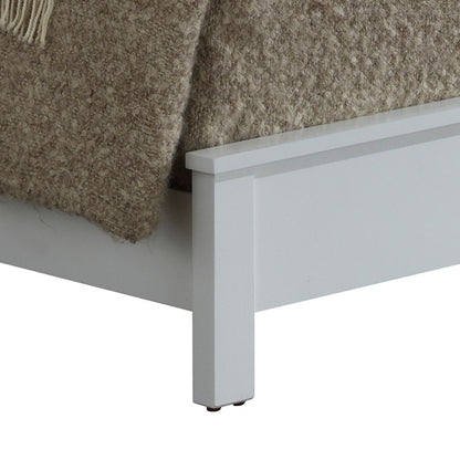 Twin Elegant Transitional Bed For Comfort - White