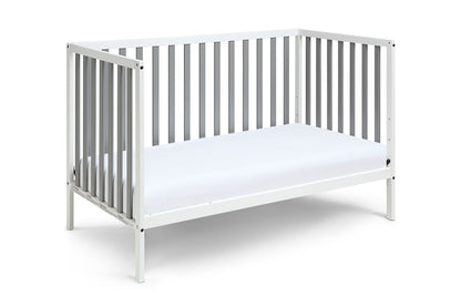 Deux - Remi 3 In 1 Convertible Island Crib - White / Gray