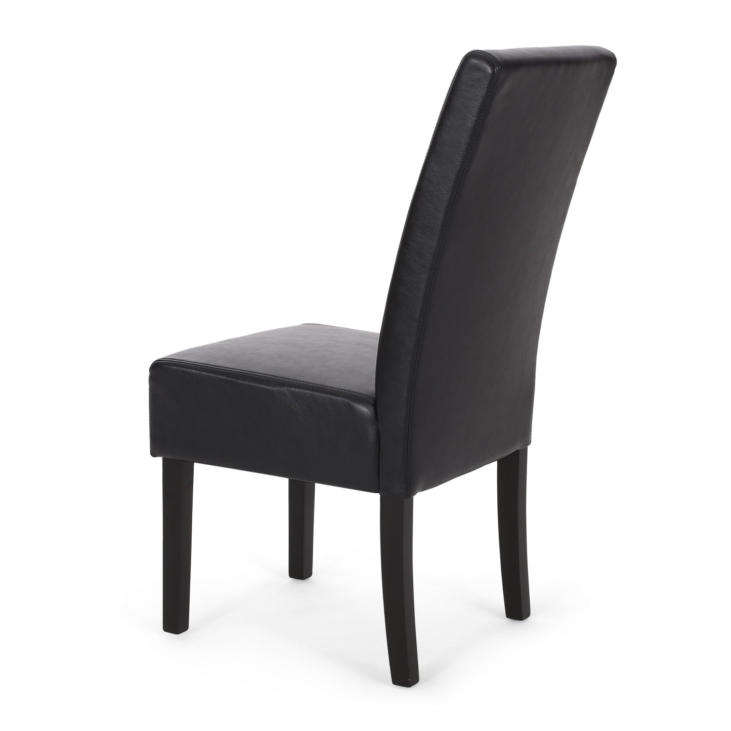 Contemporary Dining Chair (Set of 2) With Rubberwood Legs - Black