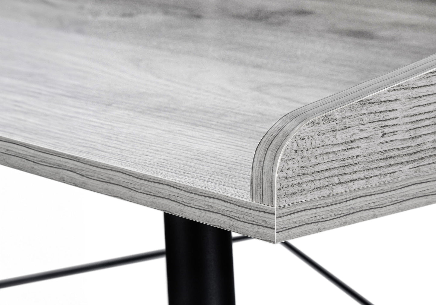 Computer Desk For Home Office, Storage Shelves, Versatile Placement - Gray