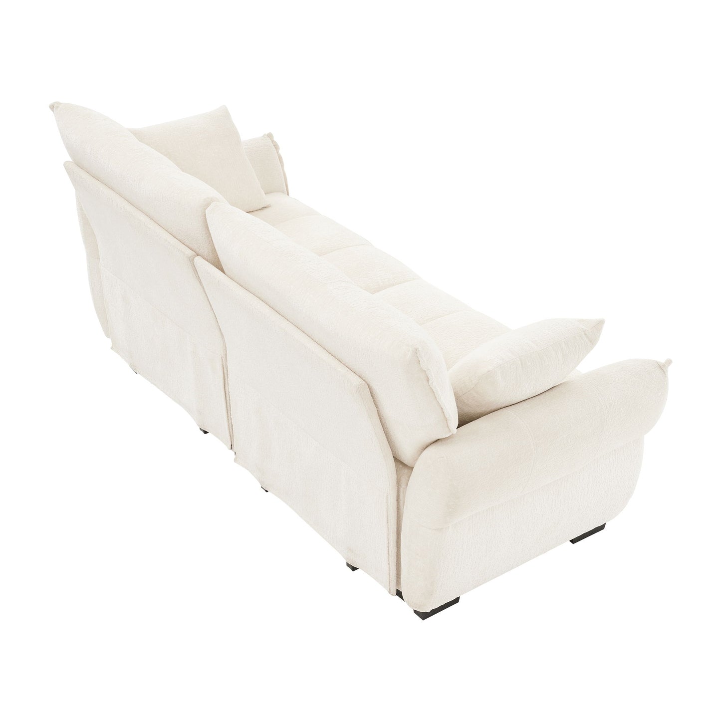 Premium Ergonomic 2 Seater Sofa With High Resilience Foam Cushions For Modern Living Spaces - White
