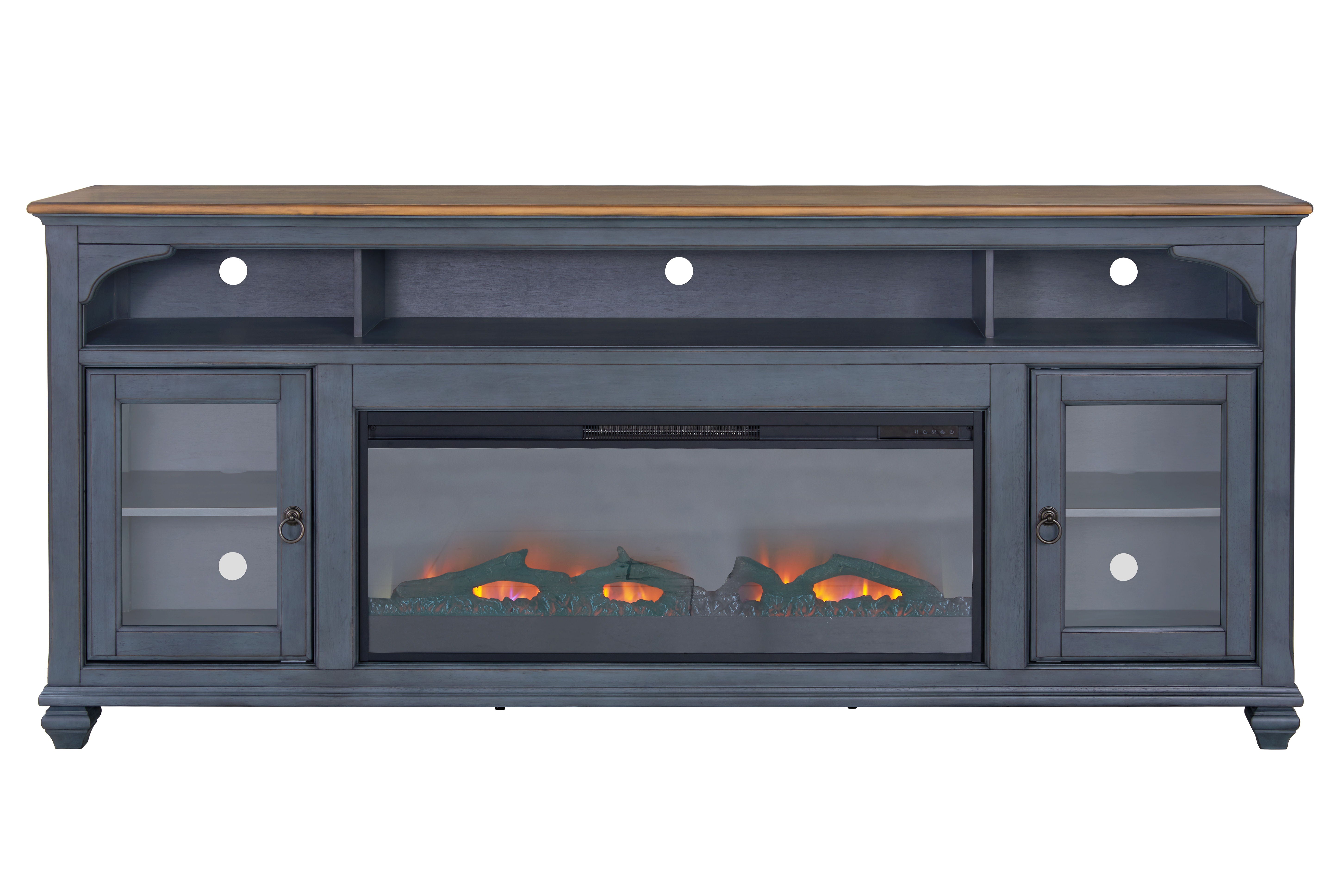 Americana - 86 In Fireplace TV Stand For TVs Up To 95