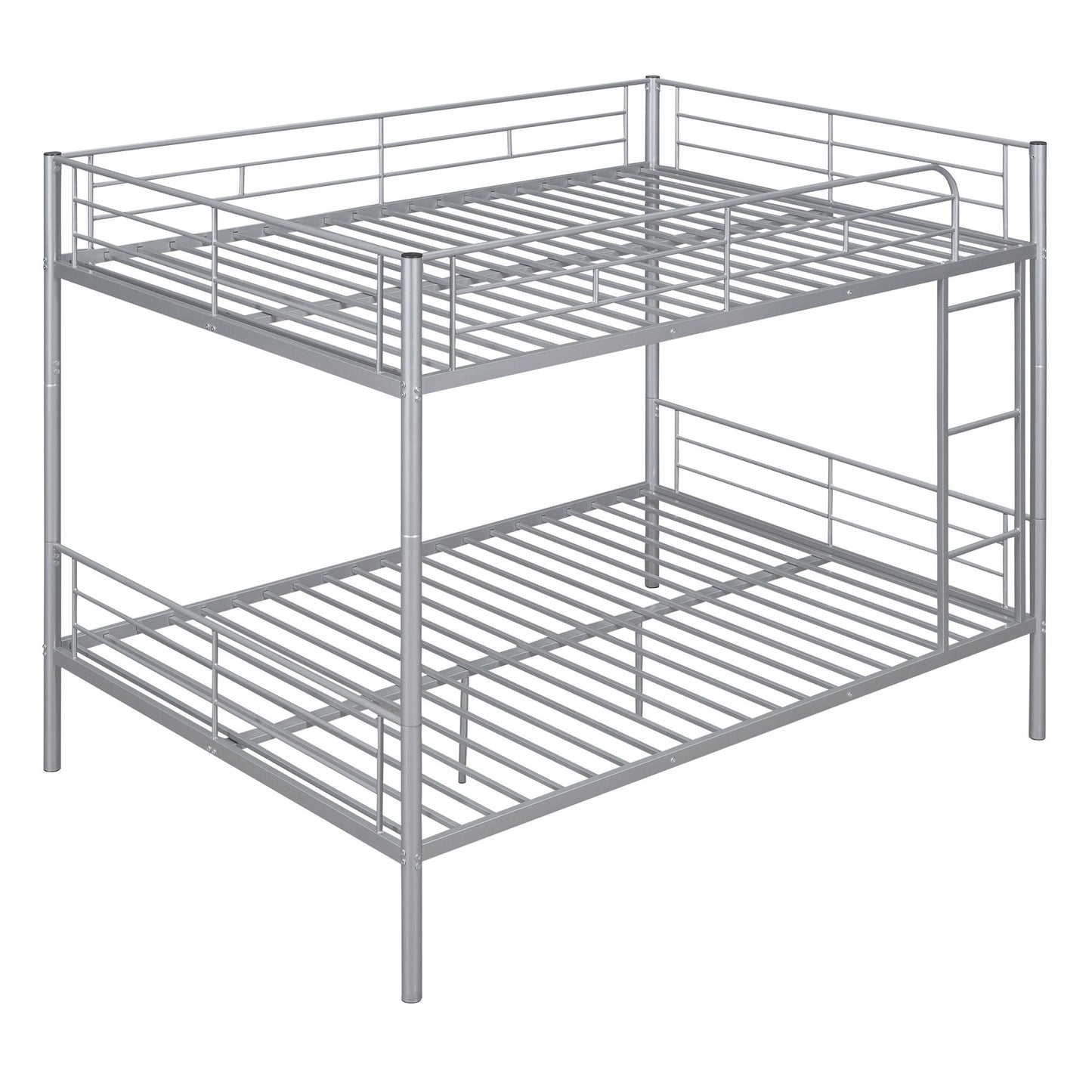 Full Over Full Metal Bunk Bed - Sliver