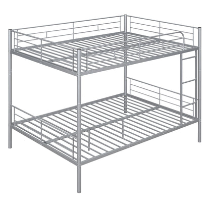 Full Over Full Metal Bunk Bed - Sliver