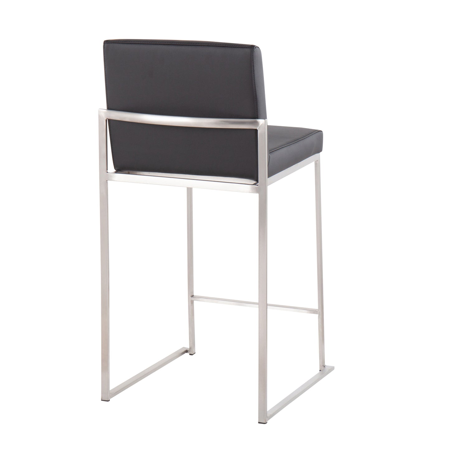 Fuji - Contemporary, High Back Barstool (Set of 3) - Black