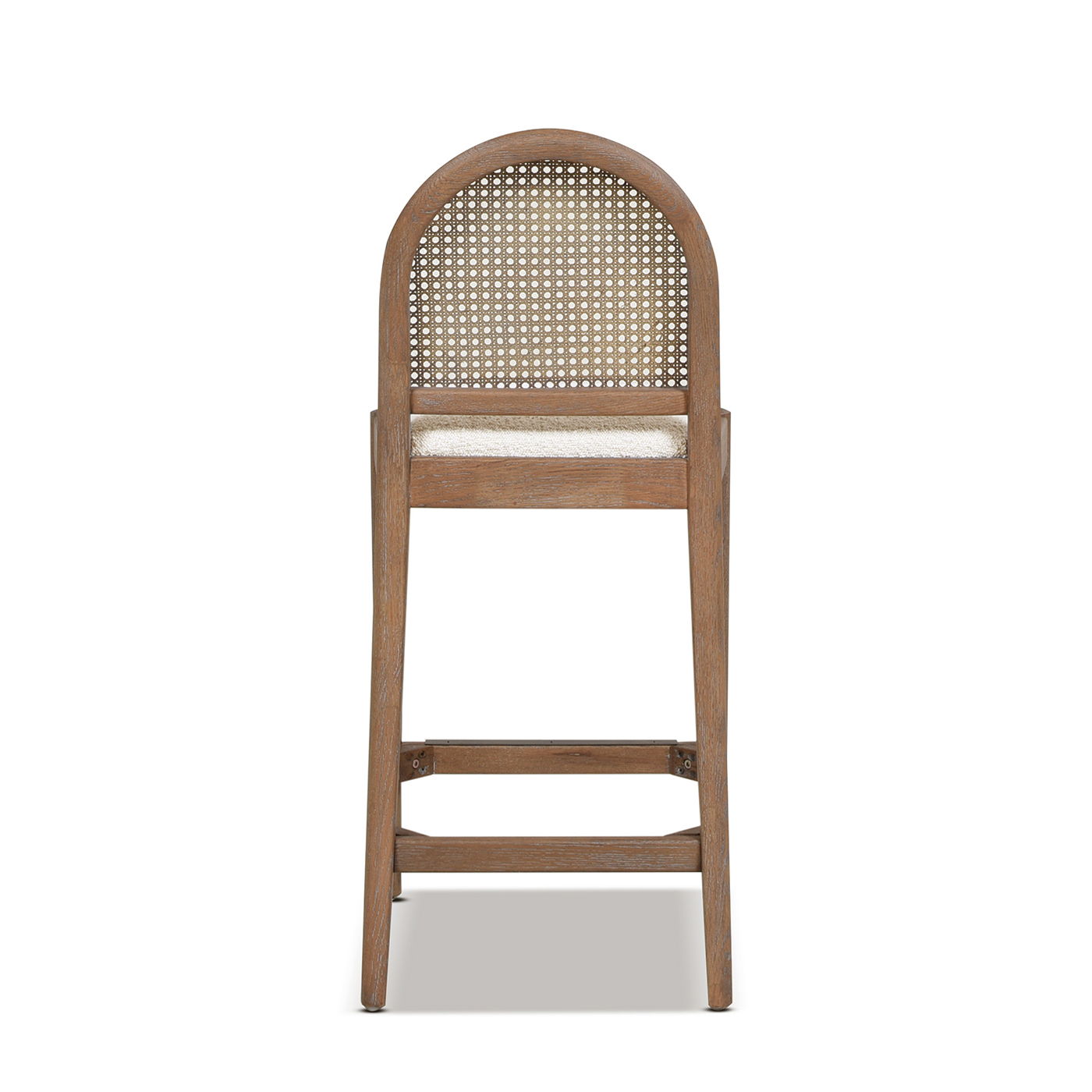 Panama - Curved Back Cane Counter Stool (Set of 2) - Ivory White