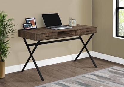 Computer Desk For Home Office, Laptop, Storage Drawers, Contemporary & Modern - Brown