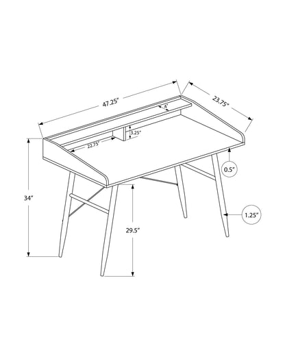 Computer Desk For Home Office, Laptop, Storage Shelves, Contemporary Versatile Placement - Taupe