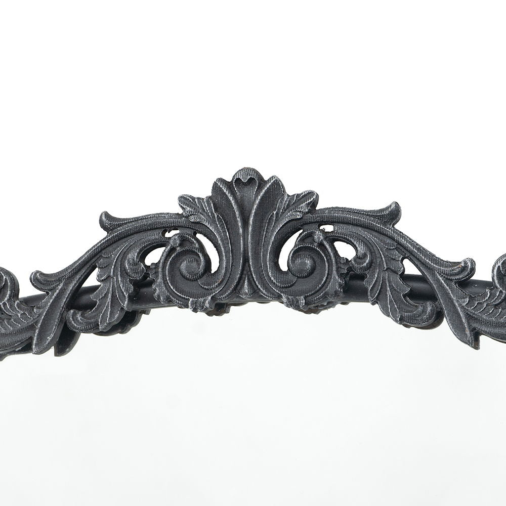 Full Length Mirror, Arched Mirror Hanging Or Leaning Against Wall, Large Mirror For Living Room - Black