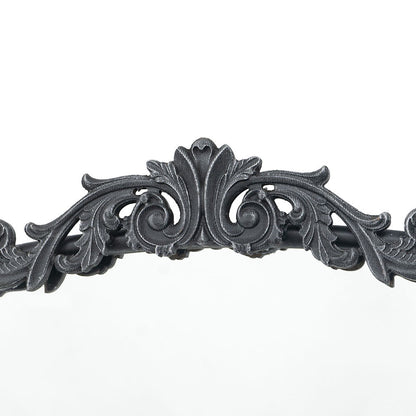 Full Length Mirror, Arched Mirror Hanging Or Leaning Against Wall, Large Mirror For Living Room - Black