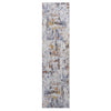 Payas - 2' X 8' Abstract Runner Rug - Ivory / Blue