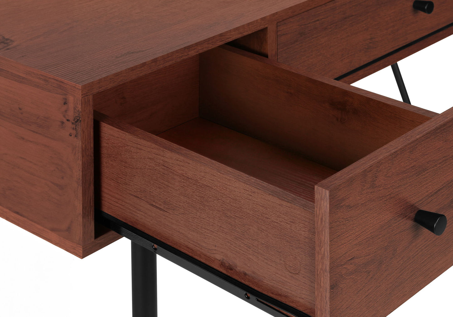 Computer Desk For Home Office, Laptop, Storage Drawers, Transitional - Cherry