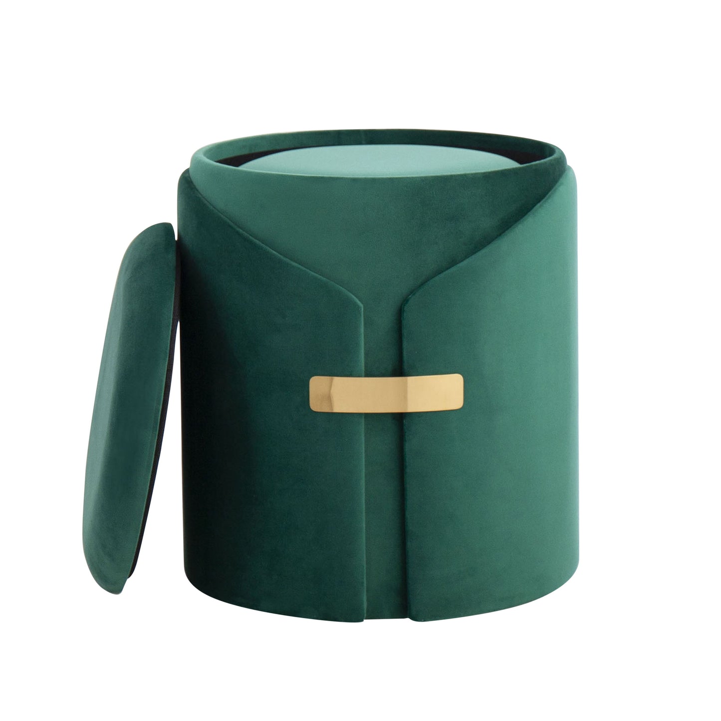 Dahlia - Contemporary / Glam Nesting Ottoman Set - Green
