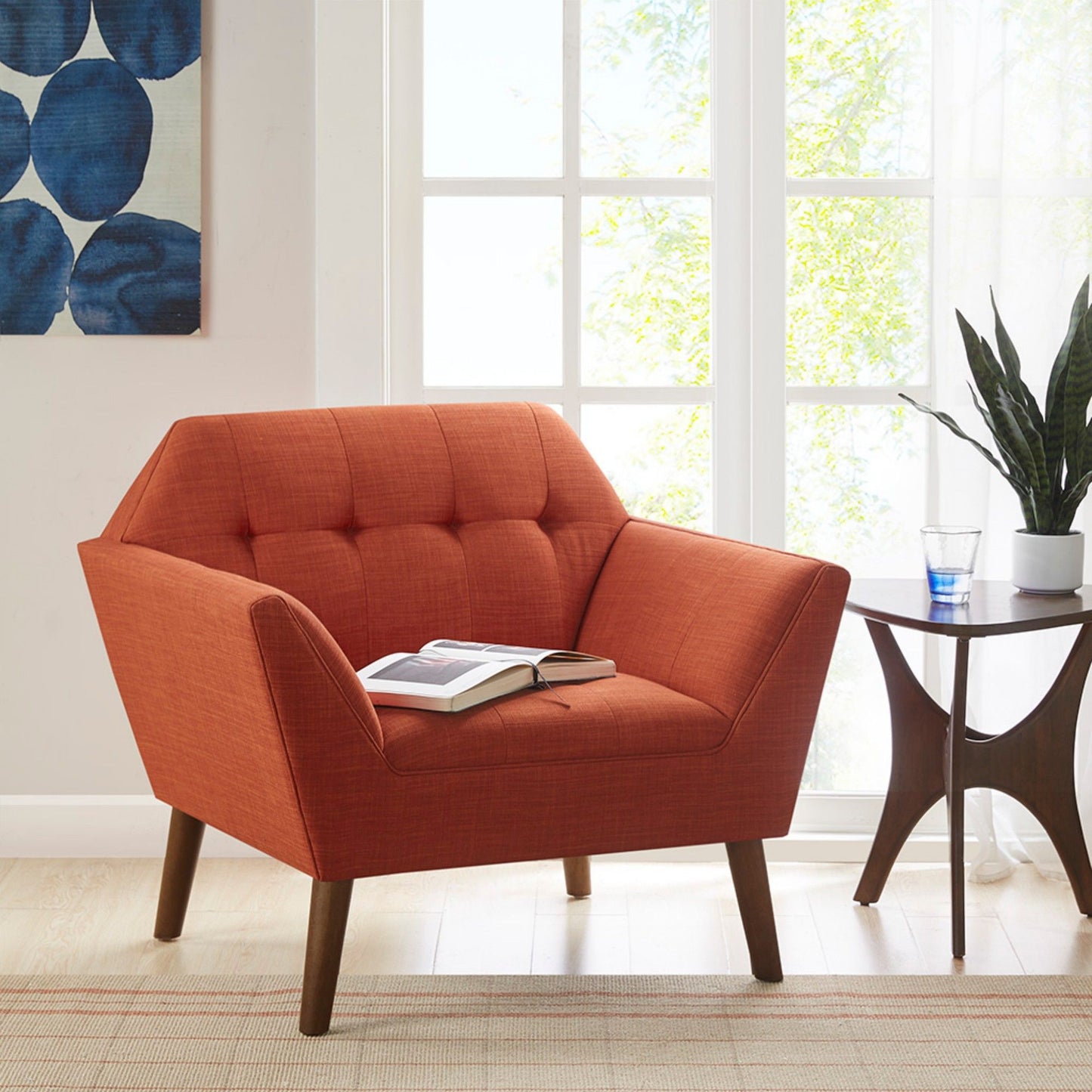 Newport - Lounge Chair Mid Century Modern - Spice