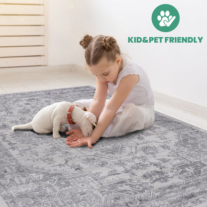 Marfi - 2' X 3' Oriental Area Rug - Silver