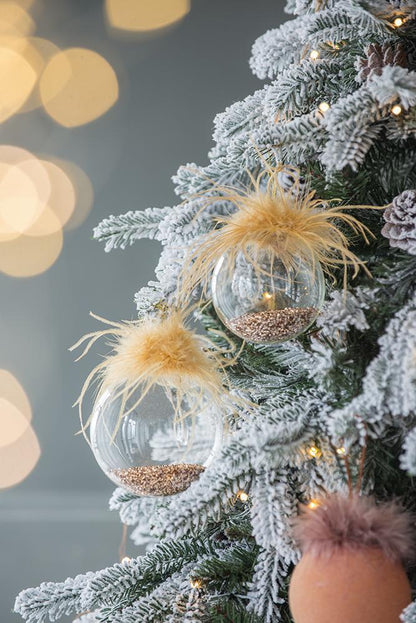 Christmas Ball Ornaments, Glass Decorative Hanging Ball Christmas Tree Ornaments, For Holiday Decorations (Set of 6) - Multi