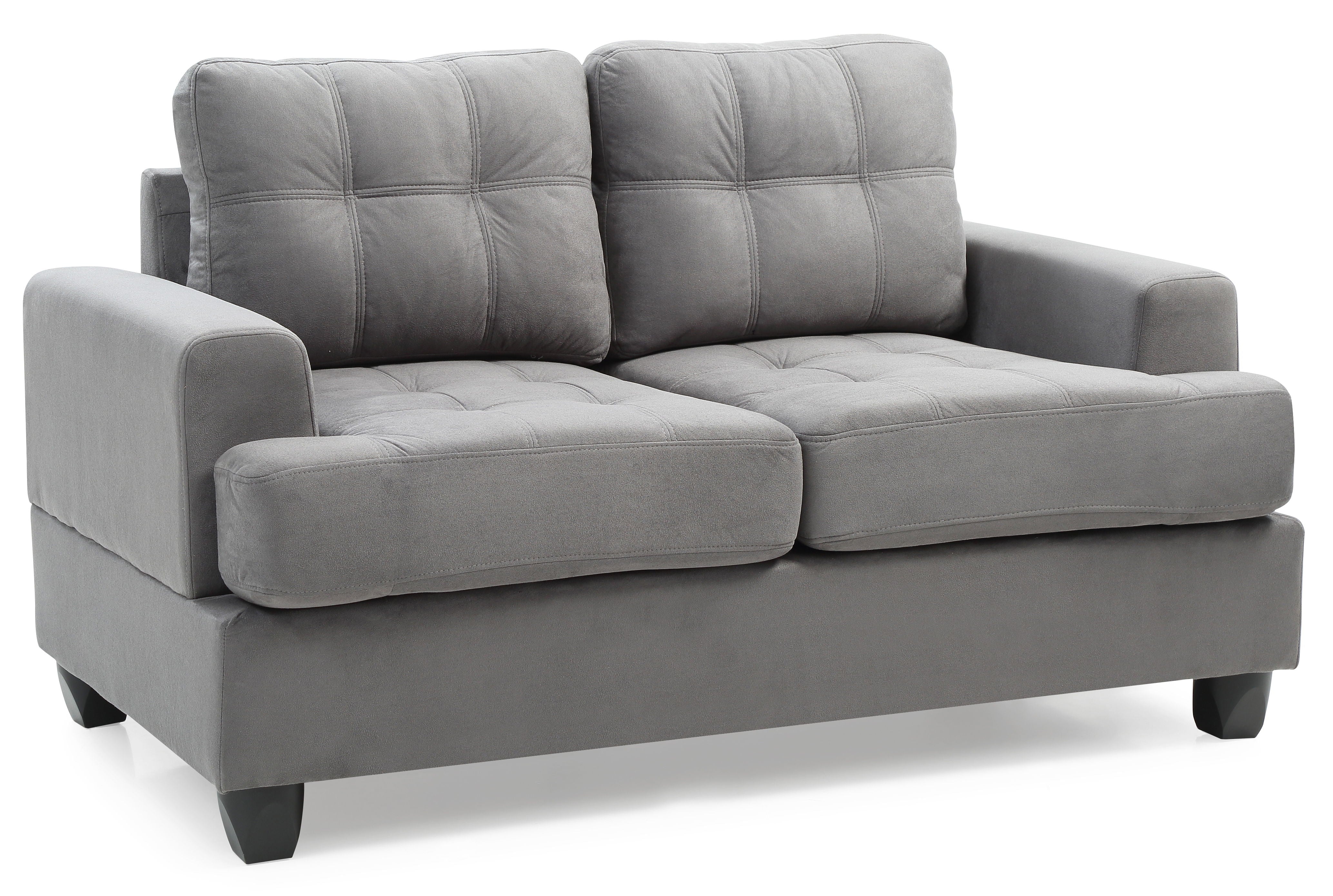 Cozy Transitional Loveseat - Gray