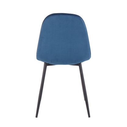 Pebble - Contemporary, Chair (Set of 2) - Black / Blue