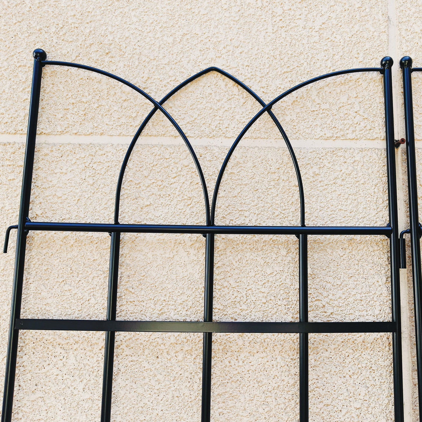 4 Pack Metal Garden Rustproof Trellis For Climbing Plants, Outdoor Flower Support - Black
