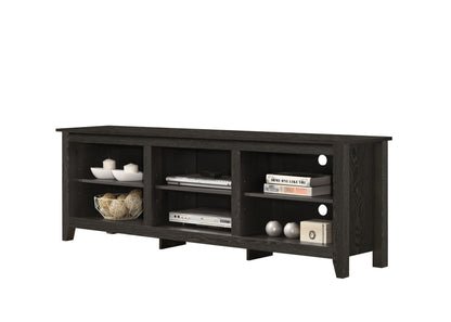 Benito - TV Stand With Open Shelves And Cable Management - Dark Gray