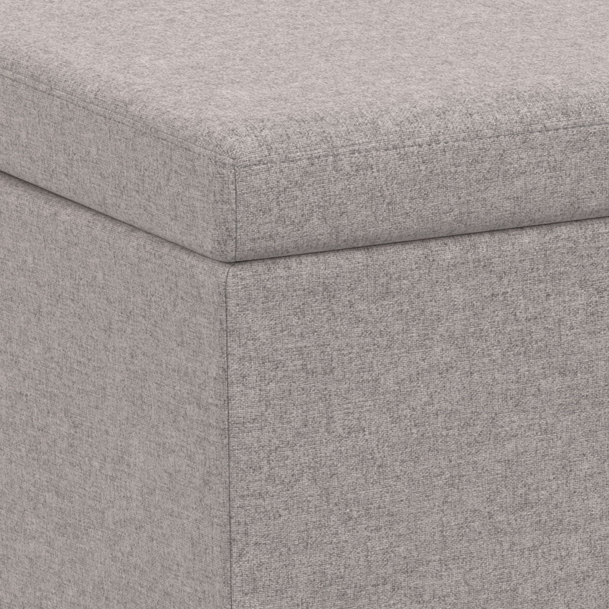 Avalon - Extra Large Storage Ottoman Bench - Cloud Gray