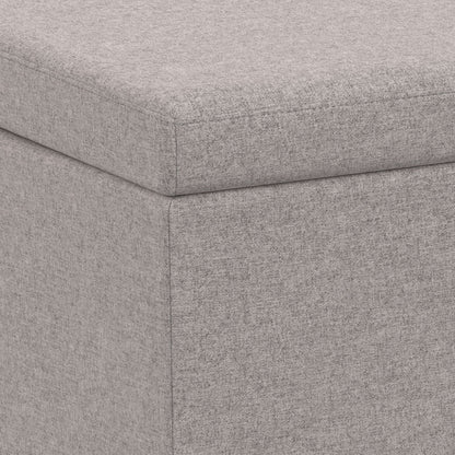 Avalon - Extra Large Storage Ottoman Bench - Cloud Gray