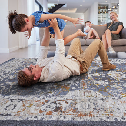 Payas - 5' X 7' Traditional Area Rug - Blue