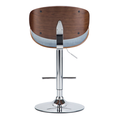 Marana - Bentwood Adjustable Swivel Bar Stool - Denim Blue
