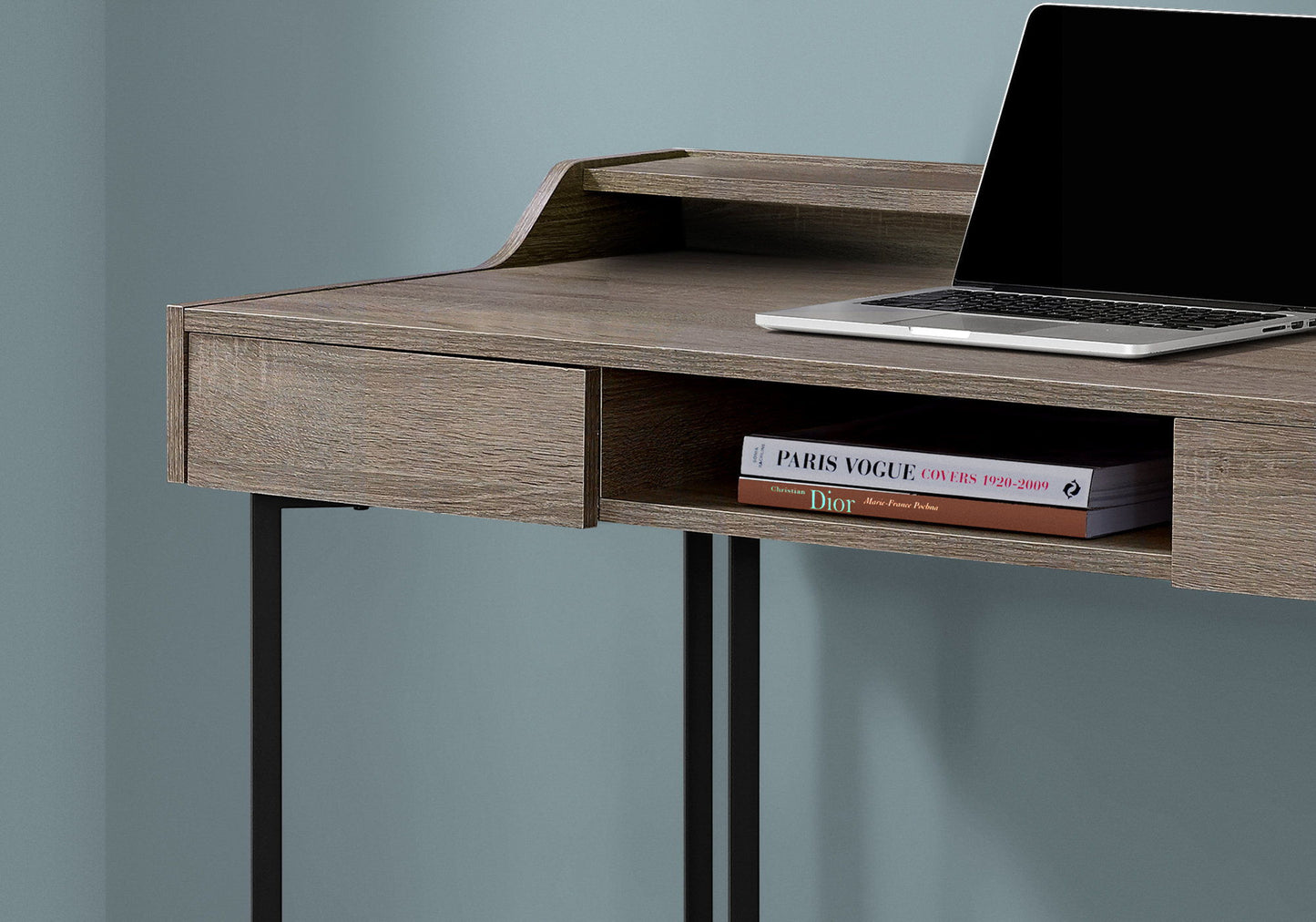 Computer Desk For Home Office, Laptop, Storage Drawers, Versatile Placement - Taupe