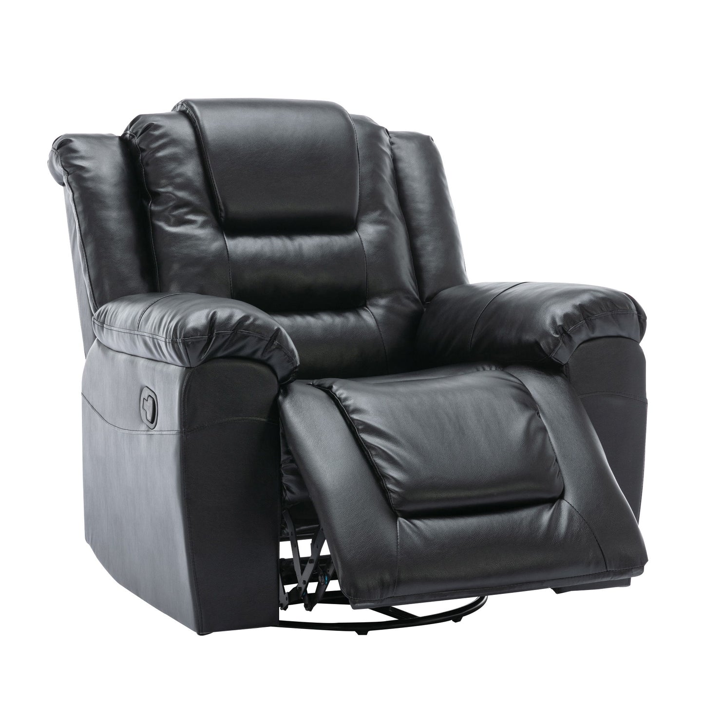 360ÔøΩÔøΩ swivel And Rocking Home Theater Recliner Manual Recliner Chair With Wide Armrest For Living Room - Black