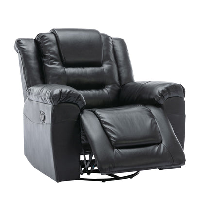 360ÔøΩÔøΩ swivel And Rocking Home Theater Recliner Manual Recliner Chair With Wide Armrest For Living Room - Black
